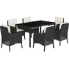 Image de vidaXL - 7-delige - Tuinset - met - kussens - poly - rattan - zwart