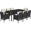 Image de vidaXL - 9-delige - Tuinset - poly - rattan - zwart