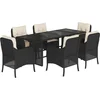 Image de vidaXL - 7-delige - Tuinset - met - kussens - poly - rattan - zwart