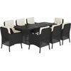 Image de vidaXL - 9-delige - Tuinset - poly - rattan - zwart