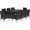 Image de vidaXL - 9-delige - Tuinset - poly - rattan - zwart