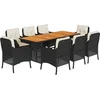 Image de vidaXL - 9-delige - Tuinset - poly - rattan - zwart