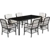 Image de vidaXL - 7-delige - Tuinset - met - kussens - poly - rattan - zwart