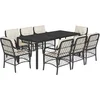 Image de vidaXL - 9-delige - Tuinset - poly - rattan - zwart