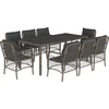 Image de vidaXL - 9-delige - Tuinset - met - kussens - poly - rattan - grijs