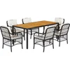 Image de vidaXL - 7-delige - Tuinset - met - kussens - poly - rattan - zwart