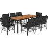 Image de vidaXL - 9-delige - Tuinset - poly - rattan - zwart