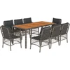 Image de vidaXL - 9-delige - Tuinset - met - kussens - poly - rattan - grijs