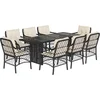 Image de vidaXL - 9-delige - Tuinset - poly - rattan - zwart
