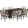 Image de vidaXL - 7-delige - Tuinset - met - kussens - poly - rattan - bruin