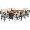 Image de vidaXL - 9-delige - Tuinset - poly - rattan - zwart
