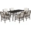 Image de vidaXL - 7-delige - Tuinset - met - kussens - poly - rattan - bruin