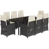 Image de vidaXL - 9-delige - Tuinset - poly - rattan - zwart