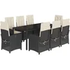 Image de vidaXL - 9-delige - Tuinset - poly - rattan - zwart