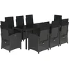 Image de vidaXL - 9-delige - Tuinset - poly - rattan - zwart