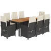 Image de vidaXL - 9-delige - Tuinset - poly - rattan - zwart