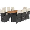 Image de vidaXL - 9-delige - Tuinset - poly - rattan - zwart