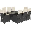 Image de vidaXL - 9-delige - Tuinset - poly - rattan - zwart