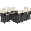 Image de vidaXL - 9-delige - Tuinset - poly - rattan - zwart