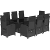 Image de vidaXL - 9-delige - Tuinset - poly - rattan - zwart