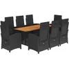 Image de vidaXL - 9-delige - Tuinset - poly - rattan - zwart