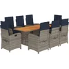 Image de vidaXL - 9-delige - Tuinset - met - kussens - poly - rattan - beige