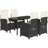 Image de vidaXL - 5-delige - Tuinset - met - kussens - poly - rattan - zwart