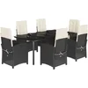Image de vidaXL - 7-delige - Tuinset - met - kussens - poly - rattan - zwart