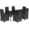 Image de vidaXL - 7-delige - Tuinset - met - kussens - poly - rattan - zwart