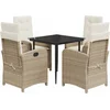 Image de vidaXL - 5-delige - Tuinset - met - kussens - poly - rattan - beige