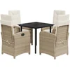 Image de vidaXL - 5-delige - Tuinset - met - kussens - poly - rattan - beige