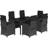 Image de vidaXL - 7-delige - Tuinset - met - kussens - poly - rattan - zwart