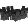 Image de vidaXL - 9-delige - Tuinset - poly - rattan - zwart