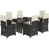 Image de vidaXL - 7-delige - Tuinset - met - kussens - poly - rattan - zwart