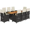 Image de vidaXL - 9-delige - Tuinset - poly - rattan - zwart
