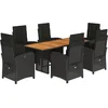 Image de vidaXL - 7-delige - Tuinset - met - kussens - poly - rattan - zwart