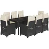 Image de vidaXL - 9-delige - Tuinset - poly - rattan - zwart