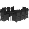 Image de vidaXL - 9-delige - Tuinset - poly - rattan - zwart