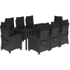Image de vidaXL - 9-delige - Tuinset - poly - rattan - zwart