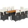 Image de vidaXL - 9-delige - Tuinset - poly - rattan - zwart