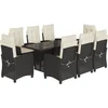 Image de vidaXL - 9-delige - Tuinset - poly - rattan - zwart