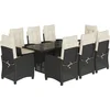 Image de vidaXL - 9-delige - Tuinset - poly - rattan - zwart