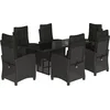 Image de vidaXL - 7-delige - Tuinset - met - kussens - poly - rattan - zwart