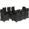 Image de vidaXL - 9-delige - Tuinset - poly - rattan - zwart