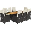 Image de vidaXL - 9-delige - Tuinset - poly - rattan - zwart