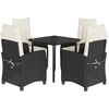 Image de vidaXL - 5-delige - Tuinset - met - kussens - poly - rattan - zwart