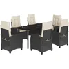 Image de vidaXL - 7-delige - Tuinset - met - kussens - poly - rattan - zwart