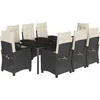 Image de vidaXL - 9-delige - Tuinset - poly - rattan - zwart