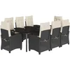 Image de vidaXL - 9-delige - Tuinset - poly - rattan - zwart