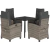 Image de vidaXL - 5-delige - Tuinset - met - kussens - poly - rattan - grijs